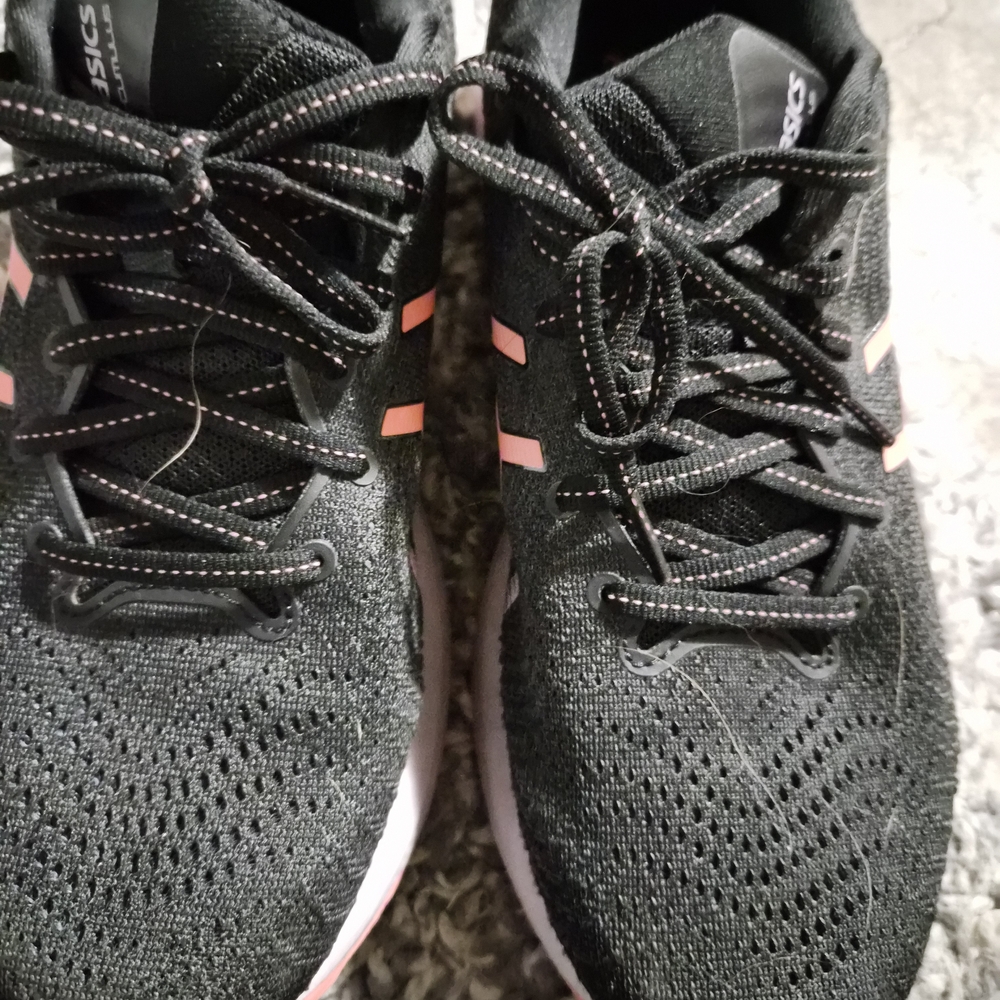 ASICS Black and Pink Running Shoes